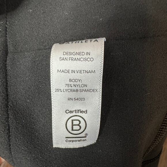 Athleta Black High Rise Athletic Stretchy Cropped Small Yoga Workout Leggings - Picture 7 of 7